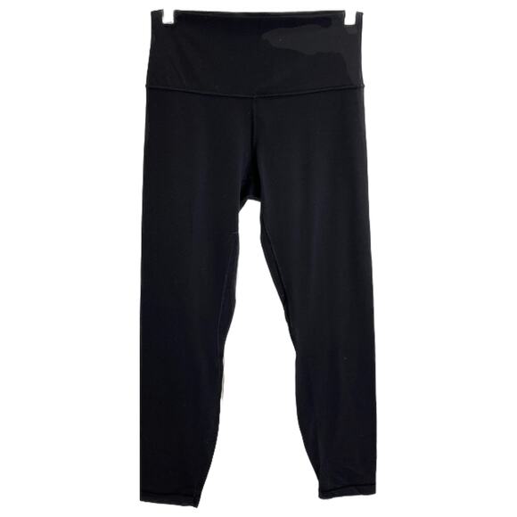 Lululemon Wunder Under Women's Leggings Black Hi-Rise Crop Fitted Stretch Size 8 - Picture 1 of 5